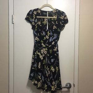 Reformation floral asymmetric dress